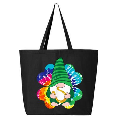 Irish Shamrock Gnome Tie Dye Hippie Shrt St. Patricks Day 25L Jumbo Tote