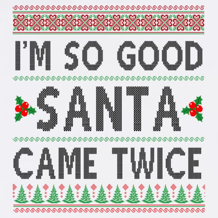 Im So Good Santa Came Twice Funny Ugly Christmas Flatbill Hat