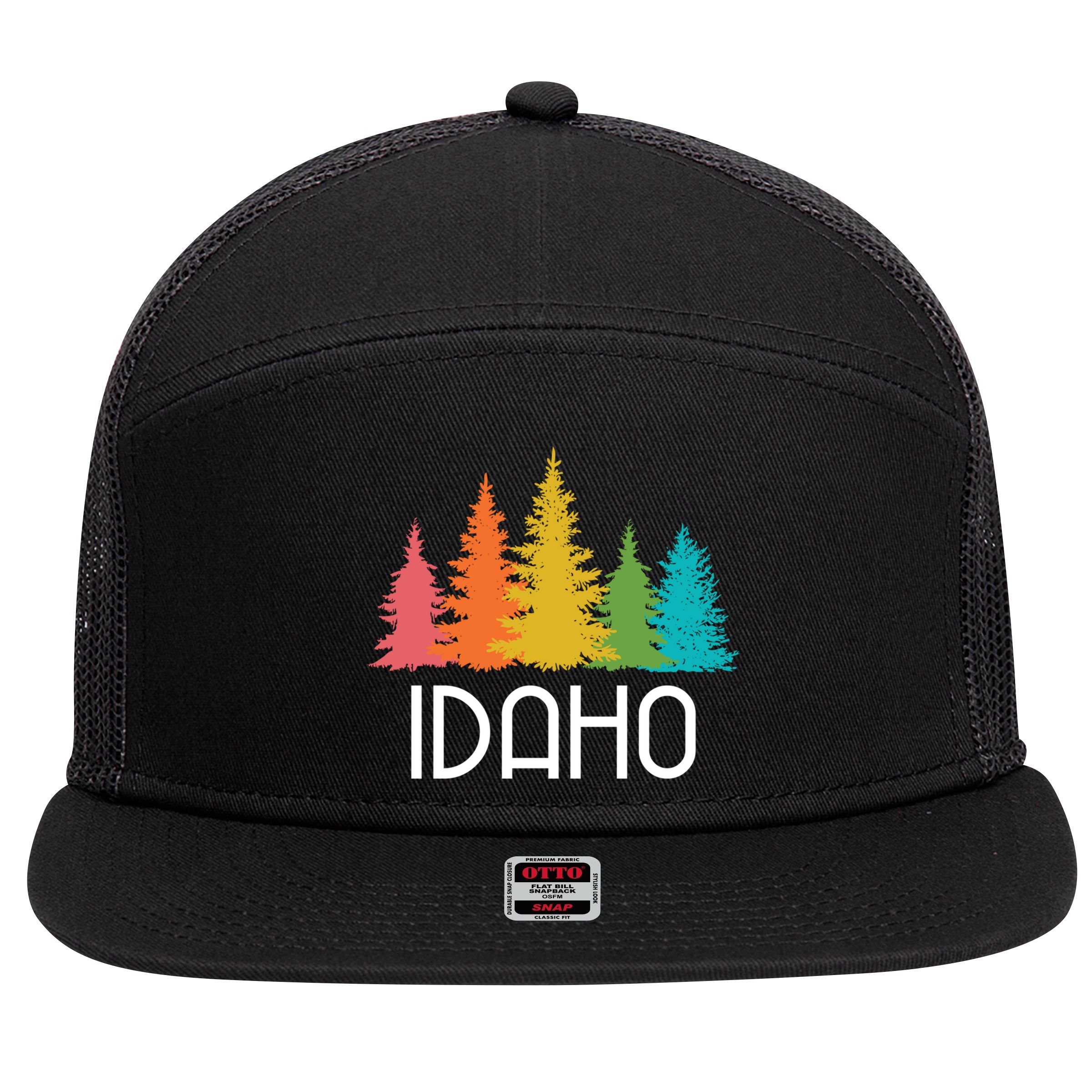 Idaho State Gift 7 Panel Mesh Trucker Snapback Hat