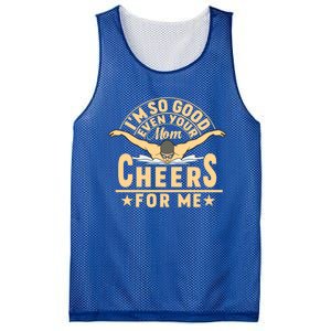 I'm So Good Even Your Mom Cheers For Me Triathlon Cycling Gift Mesh Reversible Basketball Jersey Tank