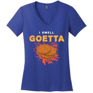 I Smell Goetta Ger American Breakfast Sausage Cute Gift Women's V-Neck T-Shirt