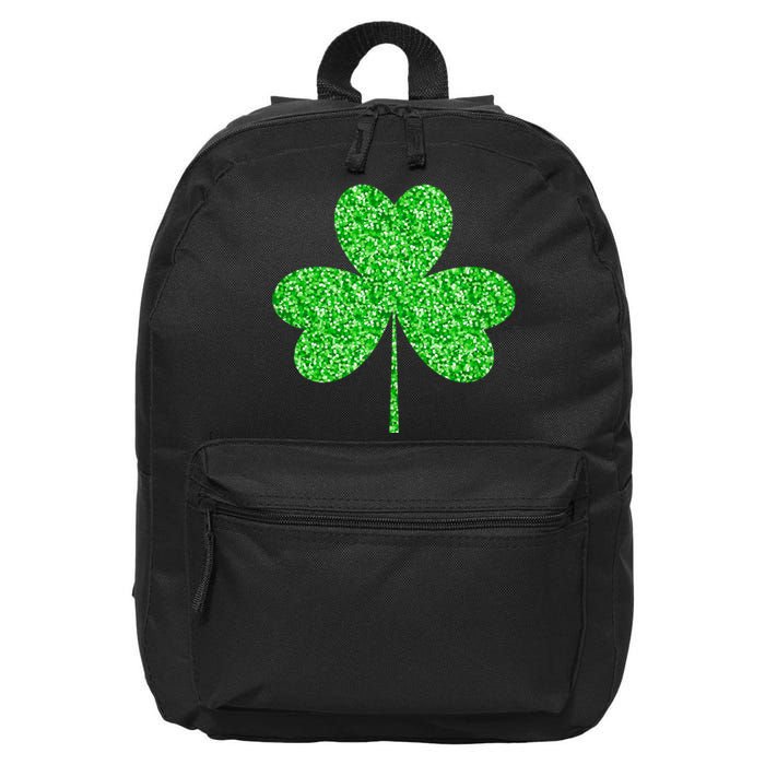 Irish Shamrock Green Clover St Patricks Day 16 in Basic Backpack