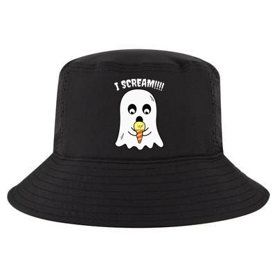 I Scream Ghost Eating Ice Cream Costume Easy Halloween Gifts Cool Comfort Performance Bucket Hat