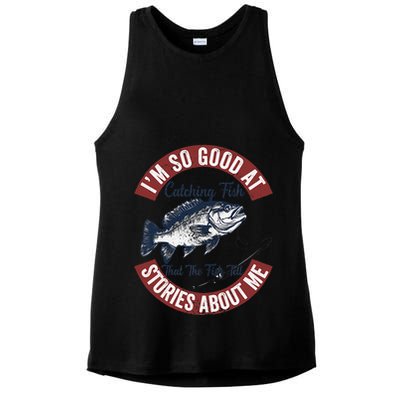 IM So Good At Catching Fish That The Fish Tell Stories Ladies PosiCharge Tri-Blend Wicking Tank