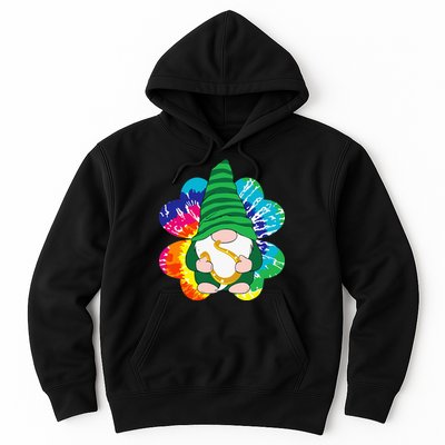Irish Shamrock Gnome Tie Dye Hippie St. Patricks Day Hoodie