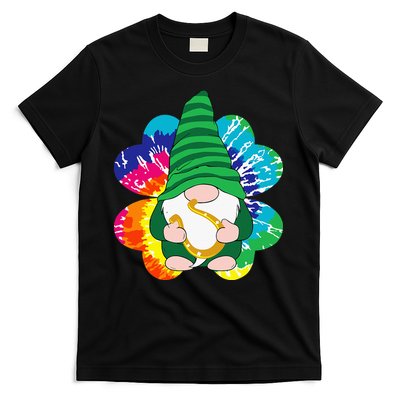 Irish Shamrock Gnome Tie Dye Hippie St. Patricks Day T-Shirt