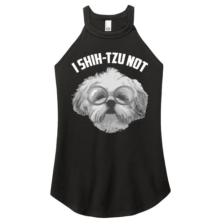 I Shihcute Gifttzu Not Gift Cool Adorable I Heart Dogs Hood Gift Women's Perfect Tri Rocker Tank