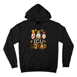 ICU Squad Gnome Nurse Leopard Thanksgiving Fall Stethoscope Hoodie