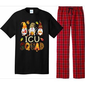 ICU Squad Gnome Nurse Leopard Thanksgiving Fall Stethoscope Pajama Set