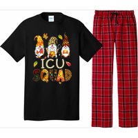 ICU Squad Gnome Nurse Leopard Thanksgiving Fall Stethoscope Pajama Set