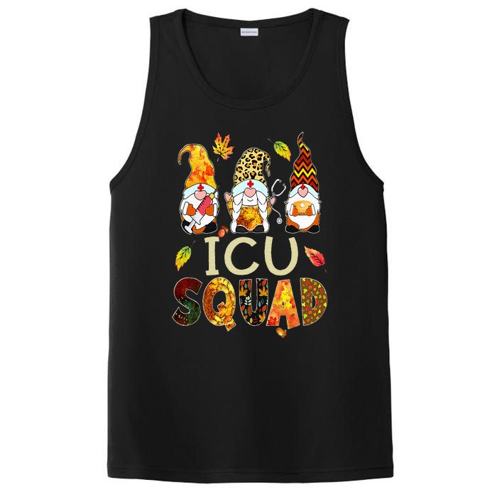 ICU Squad Gnome Nurse Leopard Thanksgiving Fall Stethoscope PosiCharge Competitor Tank