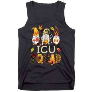 ICU Squad Gnome Nurse Leopard Thanksgiving Fall Stethoscope Tank Top