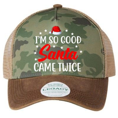 I'm So Good Santa Came Twice Funny Christmas Legacy Tie Dye Trucker Hat