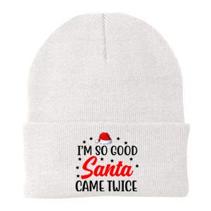 I'm So Good Santa Came Twice Funny Christmas Knit Cap Winter Beanie