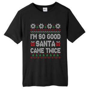 I'm So Good Santa Came Twice Santa Matching Couple Christmas Cool Gift Tall Fusion ChromaSoft Performance T-Shirt