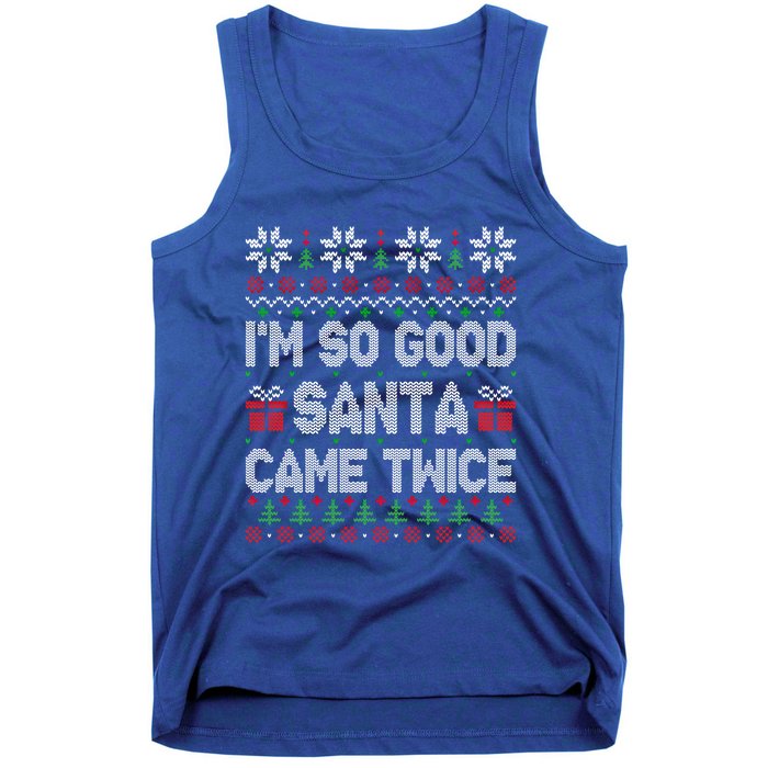 I'm So Good Santa Came Twice Santa Matching Couple Christmas Cool Gift Tank Top