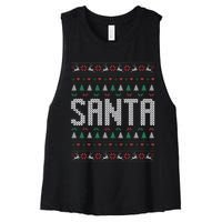 I'm So Good Santa Came Twice Ugly Xmas Couples Matching Swea Women's Racerback Cropped Tank