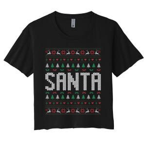 I'm So Good Santa Came Twice Ugly Xmas Couples Matching Swea Women's Crop Top Tee