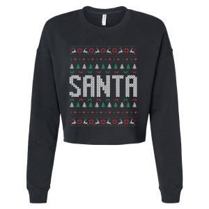 I'm So Good Santa Came Twice Ugly Xmas Couples Matching Swea Cropped Pullover Crew