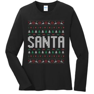 I'm So Good Santa Came Twice Ugly Xmas Couples Matching Swea Ladies Long Sleeve Shirt