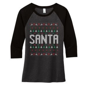 I'm So Good Santa Came Twice Ugly Xmas Couples Matching Swea Women's Tri-Blend 3/4-Sleeve Raglan Shirt