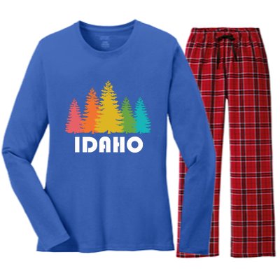 Idaho State Gift Women's Long Sleeve Flannel Pajama Set 