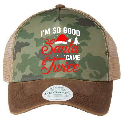 Im So Good Santa Came Twice Naughty Ugly Dirty Santa Gift Legacy Tie Dye Trucker Hat