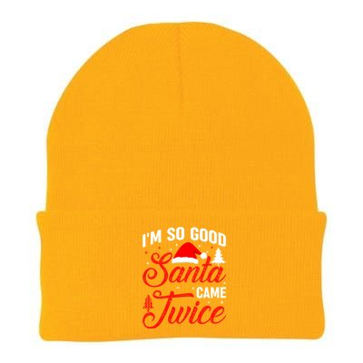 Im So Good Santa Came Twice Naughty Ugly Dirty Santa Gift Knit Cap Winter Beanie