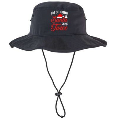 Im So Good Santa Came Twice Naughty Ugly Dirty Santa Gift Bucket Hat