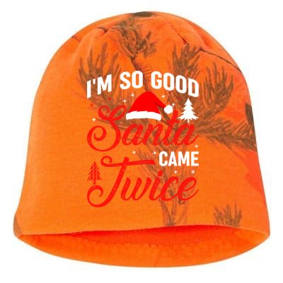 Im So Good Santa Came Twice Naughty Ugly Dirty Santa Gift Kati - Camo Knit Beanie