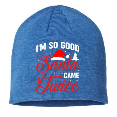 Im So Good Santa Came Twice Naughty Ugly Dirty Santa Gift Sustainable Beanie