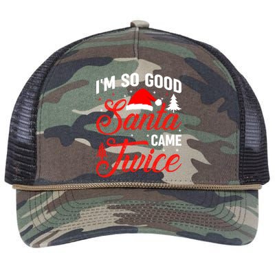 Im So Good Santa Came Twice Naughty Ugly Dirty Santa Gift Retro Rope Trucker Hat Cap