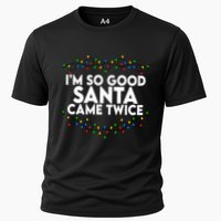 Im So Good Santa Came Twice Funny Matching Couples Christmas Cooling Performance Crew T-Shirt