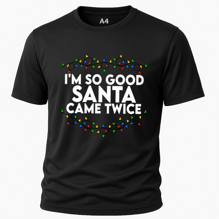 Im So Good Santa Came Twice Funny Matching Couples Christmas Cooling Performance Crew T-Shirt