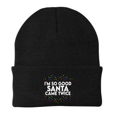 Im So Good Santa Came Twice Funny Matching Couples Christmas Beanie