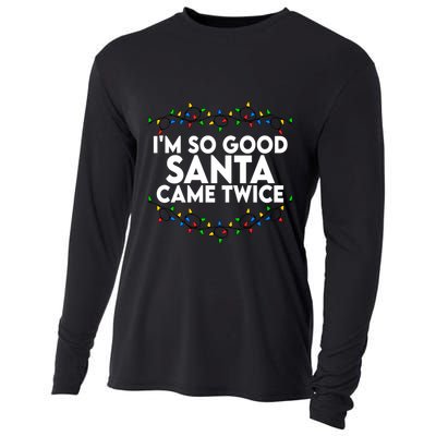 Im So Good Santa Came Twice Funny Matching Couples Christmas Cooling Performance Long Sleeve Crew