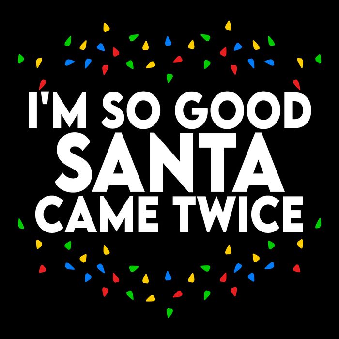 Im So Good Santa Came Twice Funny Matching Couples Christmas Women's Crop Top Tee