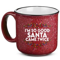 Im So Good Santa Came Twice Funny Matching Couples Christmas 15oz Campfire Ceramic Mug