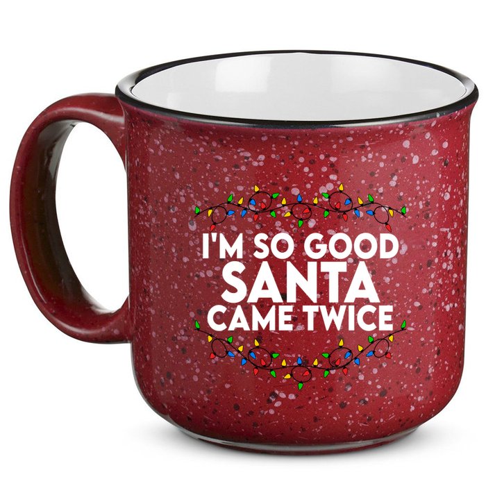 Im So Good Santa Came Twice Funny Matching Couples Christmas 15oz Campfire Ceramic Mug