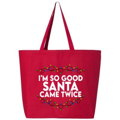 Im So Good Santa Came Twice Funny Matching Couples Christmas 25L Jumbo Tote
