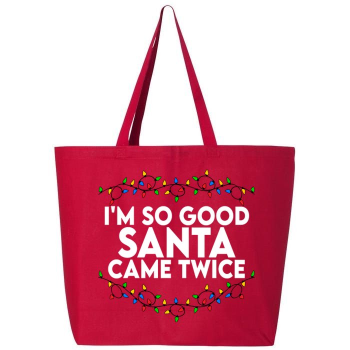 Im So Good Santa Came Twice Funny Matching Couples Christmas 25L Jumbo Tote