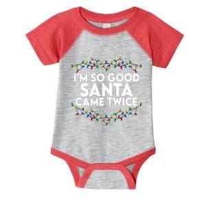 Im So Good Santa Came Twice Funny Matching Couples Christmas Infant Baby Jersey Bodysuit