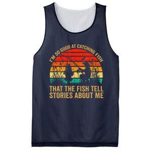 IM So Good At Catching Fish That The Fish Tell Stories Mesh Reversible Basketball Jersey Tank