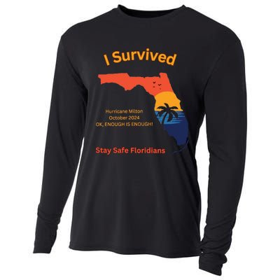 I Survived Hurricane Milton Stay Safe Floridians Cooling Performance Long Sleeve Crew