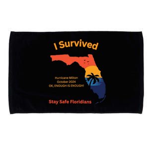 I Survived Hurricane Milton Stay Safe Floridians Microfiber Hand Towel