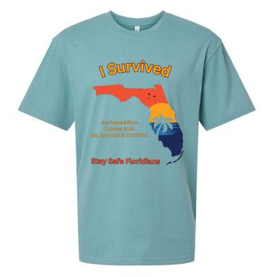 I Survived Hurricane Milton Stay Safe Floridians Sueded Cloud Jersey T-Shirt