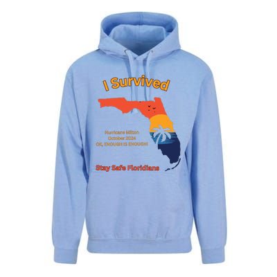 I Survived Hurricane Milton Stay Safe Floridians Unisex Surf Hoodie