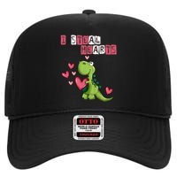 I Steal Hearts Trex Dino Baby Boy Valentines Day High Crown Mesh Back Trucker Hat