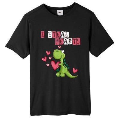 I Steal Hearts Trex Dino Baby Boy Valentines Day Tall Fusion ChromaSoft Performance T-Shirt