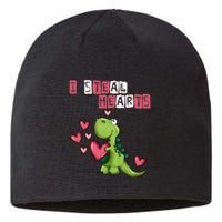 I Steal Hearts Trex Dino Baby Boy Valentines Day Sustainable Beanie